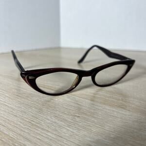 Vintage Bausch & Lomb 4 1/4 - 5 1/2 Eyeglasses Purple Brown PARTS ONLY 46-20